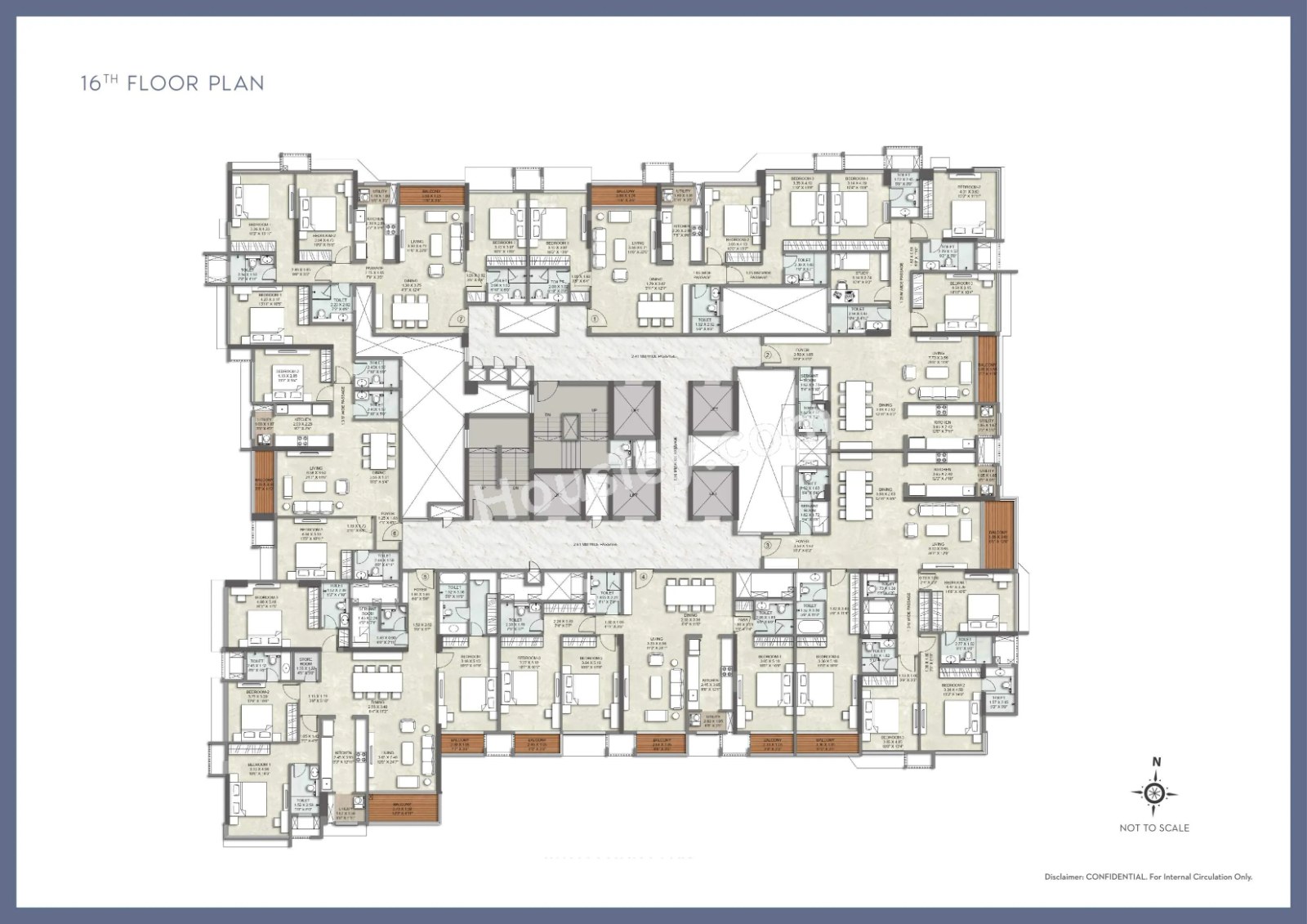 Kalpataru Amare — 3 BHK floor plan, 1406 carpet area