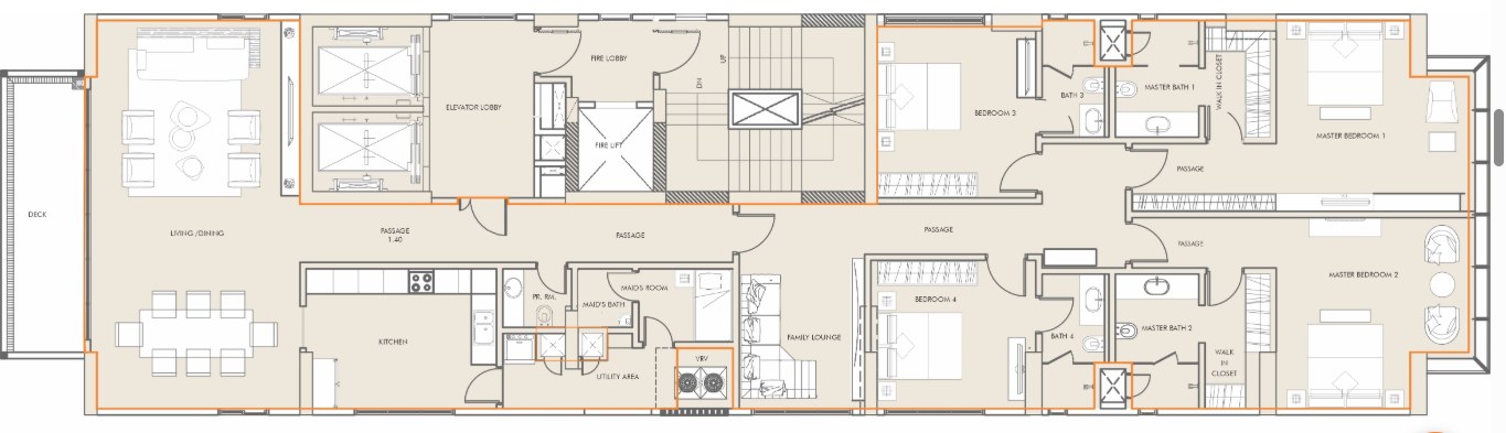 Omnia Residences — 4.5 BHK floor plan, 2703 carpet area